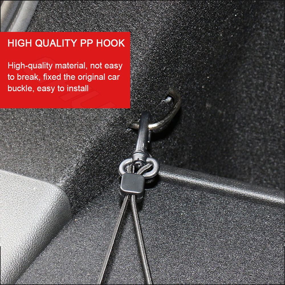 Universal Rear Cargo Trunk Storage Organizer Net For Car Plus mounting Points