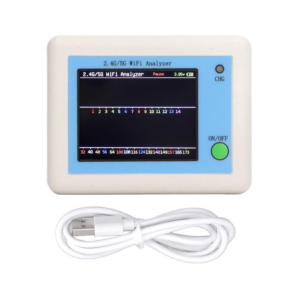 Analyzer, 2.4G 5G Analyzer, 2.4 Inch TFT Color Screen Scanner Network Analyze...