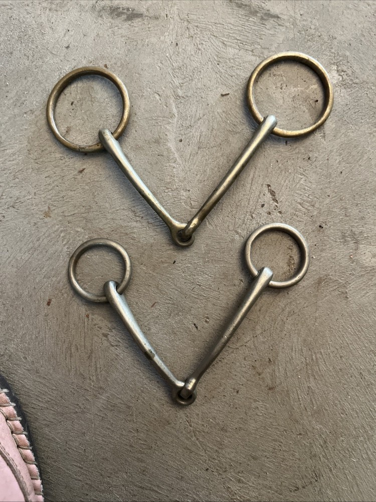 Lot Of 2 Bridoon Snaffle Bits 5”