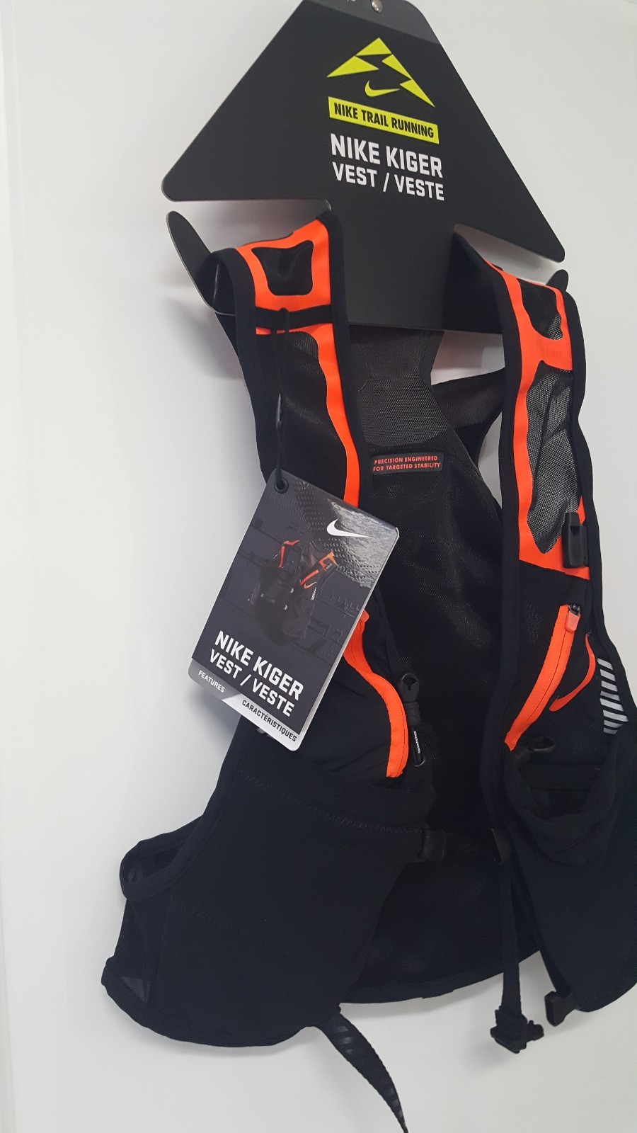 Nike Unisex Kiger Vest Adjustable Form-Fitting Trail Hiking/Running 82883 Large