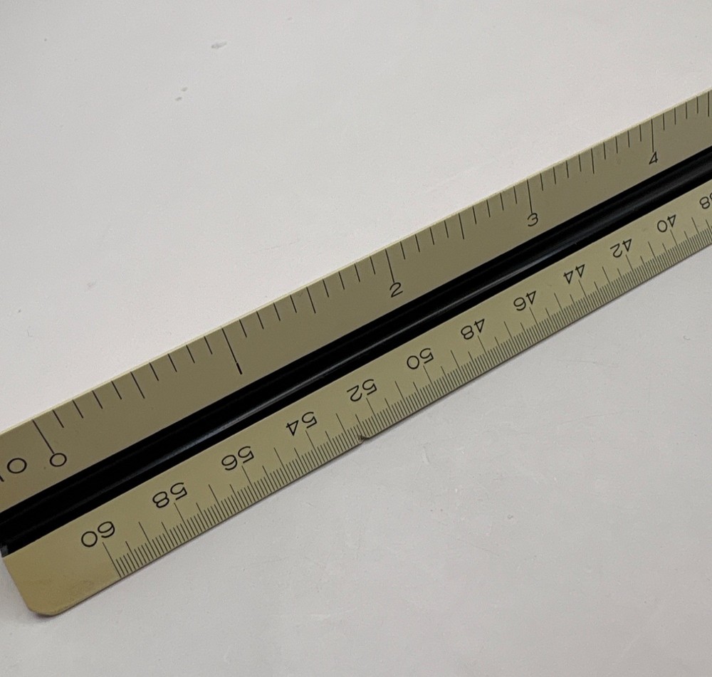 Pickett 235E Architect Triangular Scale Ruler 12" Engineering Drafting Tool