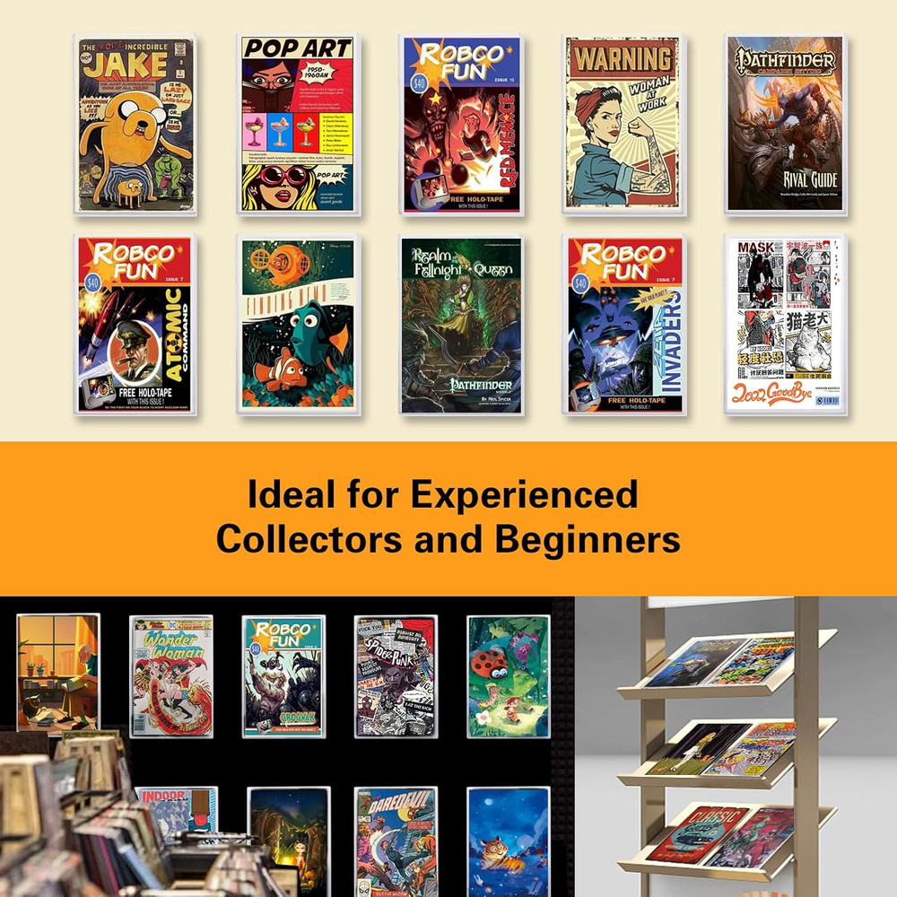 10ct Current Comic Book Toploaders Crystal Clear Holders for Display Storage