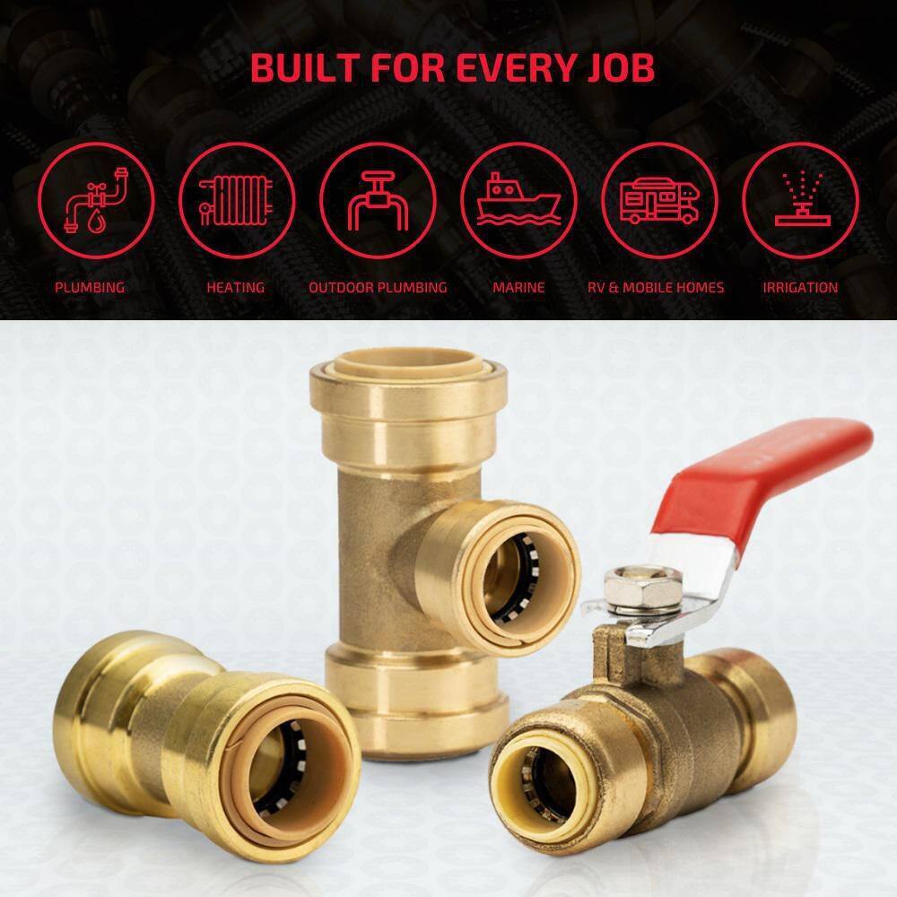 QUICKFITTING 1 in. Push-to-Connect Brass Push Cap (End Stop) Fitting