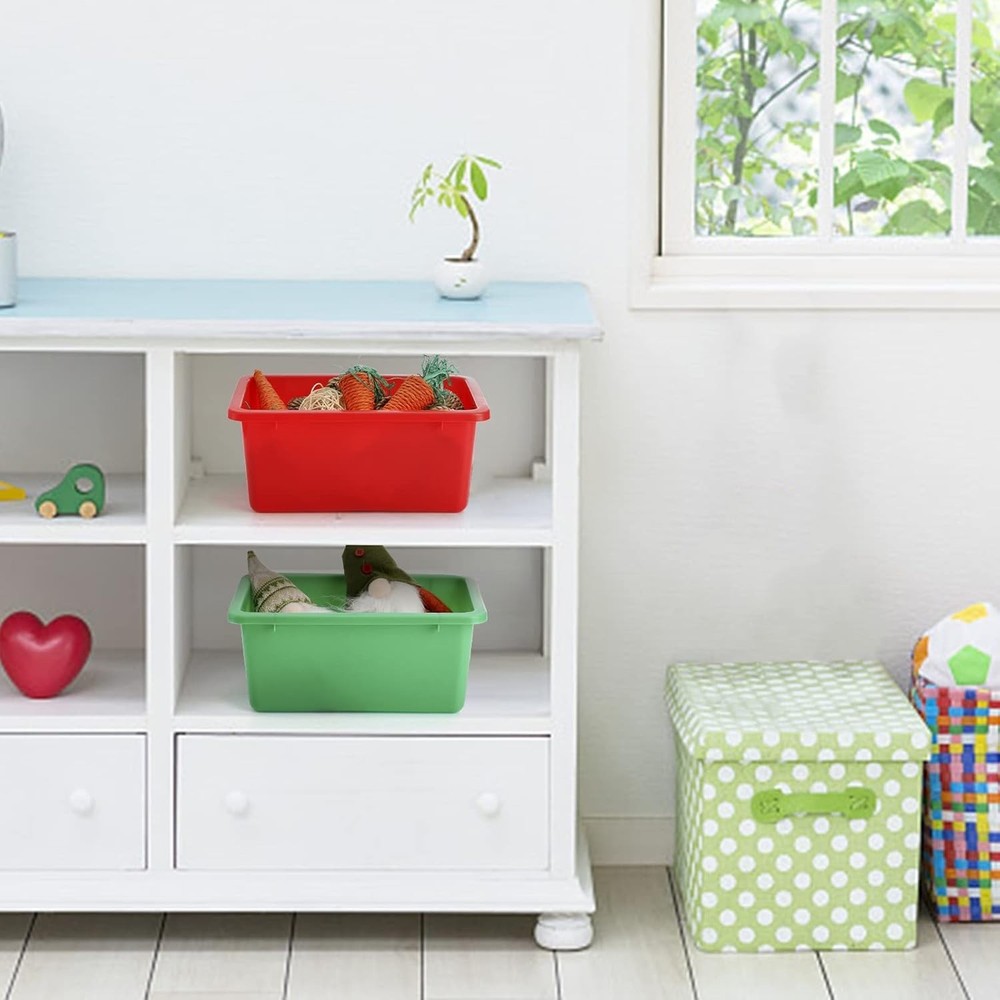 Durable Multi-Purpose Stackable Storage Bins - Perfect for Playrooms & Nurseries