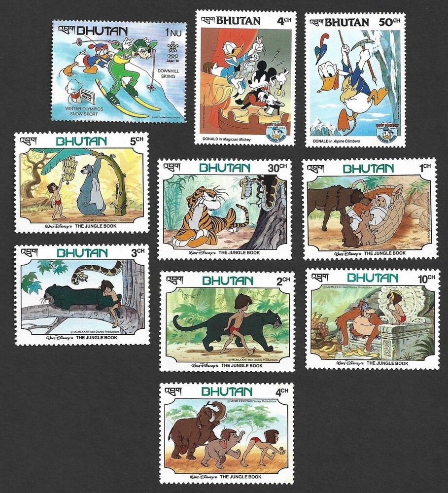 Bhutan 1982-91 DISNEY issues MNH (42)