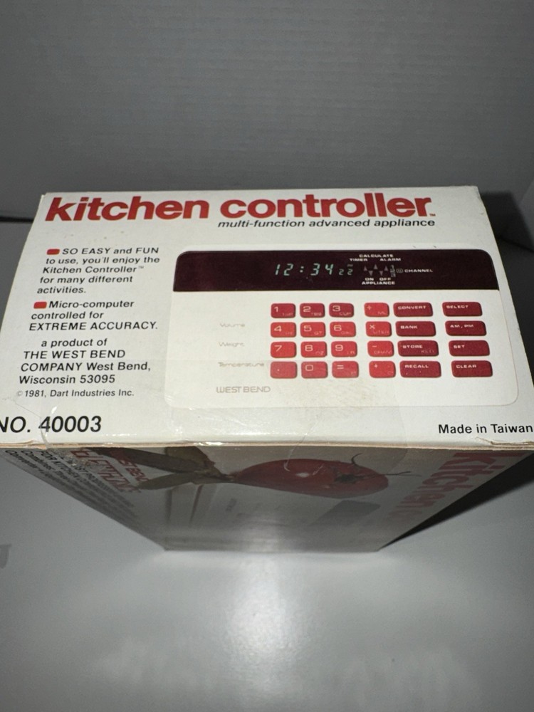 Vintage 1981 West Bend Electronics Kitchen Controller Multi-Function Appliance