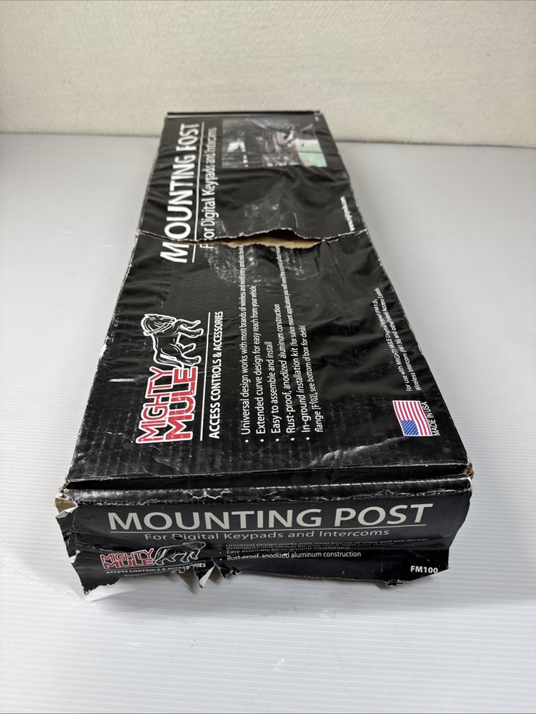 Mighty Mule Mounting Post FM100 For Digital Keypads and Intercoms Open Box