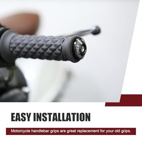2 PCS 7/8" Motorcycle Handlebar End Caps, Universal Handle Bar End Black