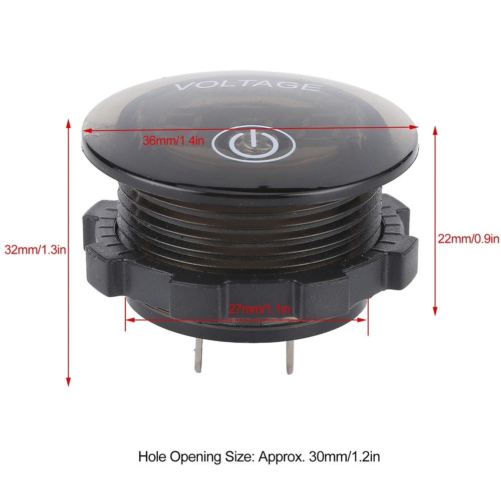 Digital Voltmeter Voltage Meter Universal With Touch Switch For Car Motorcy JGRR
