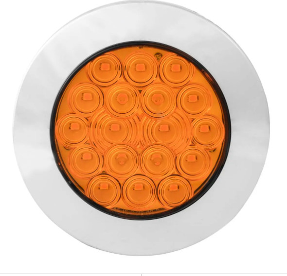 4″ FLEET FLAT SURFACE MOUNT LED LIGHT WITH CHROME TWIST & LOCK BEZEL 3 WIRES
