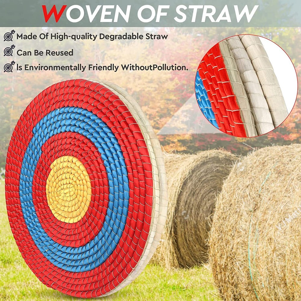 Handmade 50CM Archery Solid Straw Arrow Target 1-3Layers for Bow Target Practice