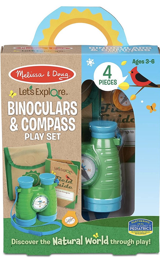 Melissa & Doug Lets Explore Binoculars & Compass Play Set New 4 pieces Game