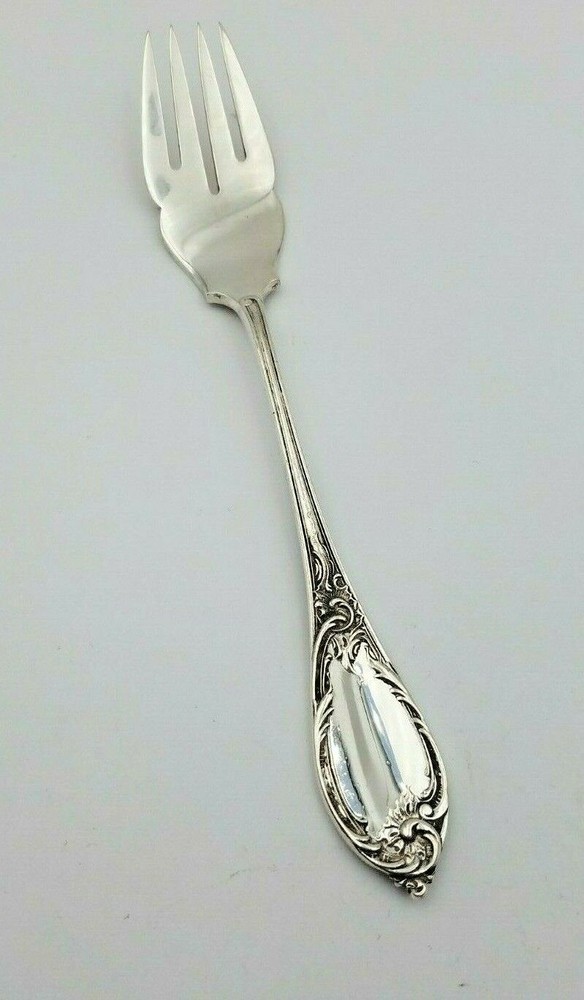 Russian 84 Silver Fish Fork with Fancy Design #7018