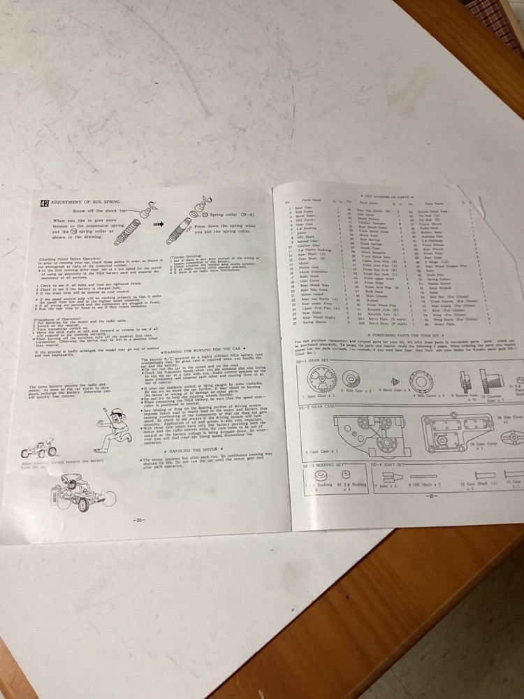 VINTAGE KYOSHO BAJA BUG MANUAL