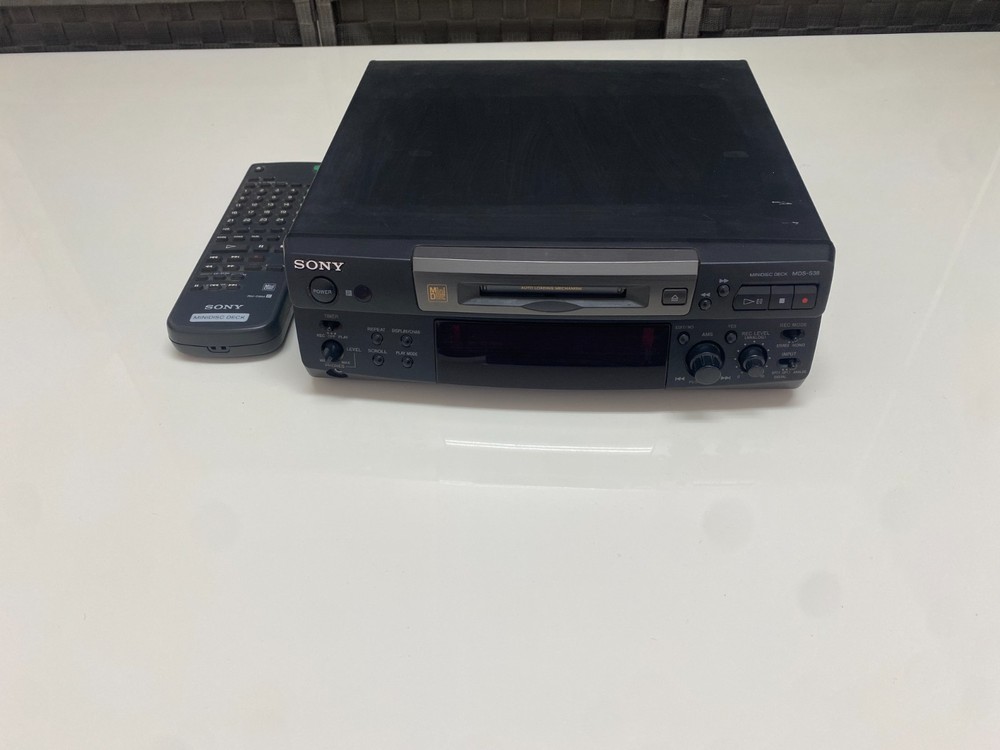 Sony MDS-S38 Minidisc Record Player MD Deck w/ Remote Control Good OD
