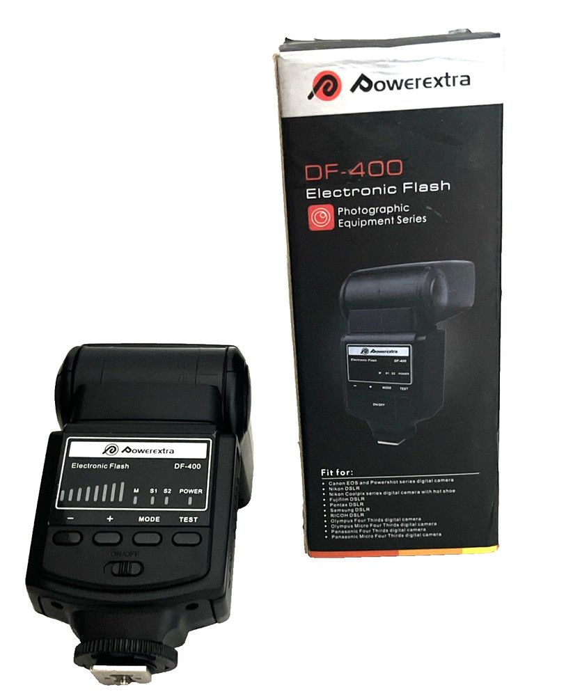 Power Extra Electronic Flash DF-400 Speed Light Universal Camera