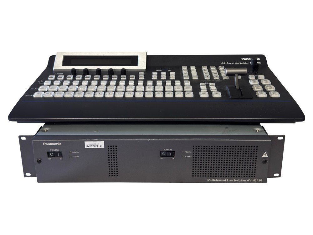 Panasonic AV‑HS450 Switcher + Control Panel + Dual PSU - Complete Broadcast Set