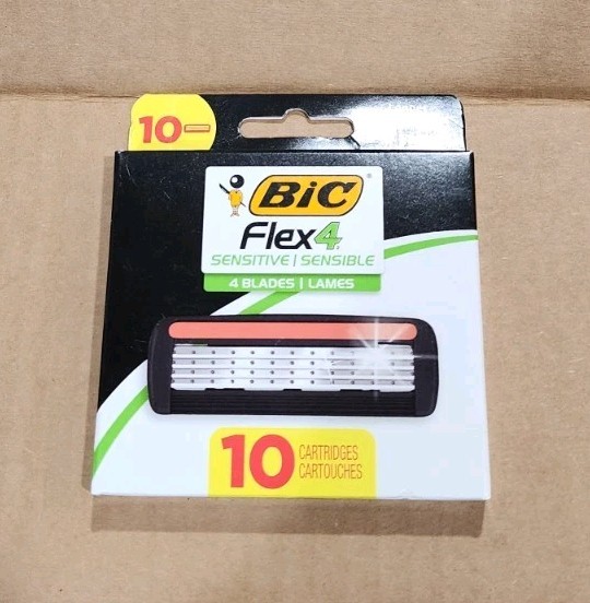 BIC Flex 4 Sensitive Refillable Razor 10 Cartridges