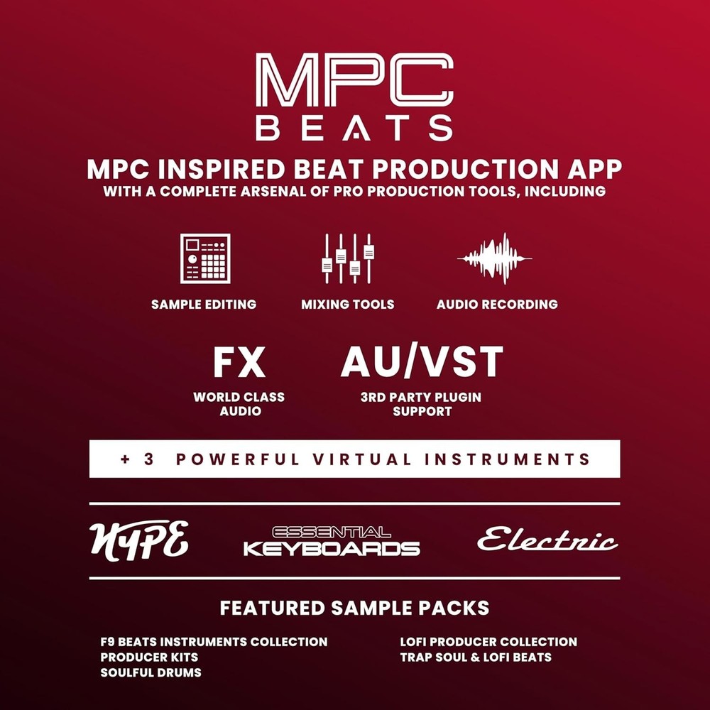 Versatile MPK Mini Plus MIDI Controller - 37 Keys, 8 Pads, Built-in Sequencer