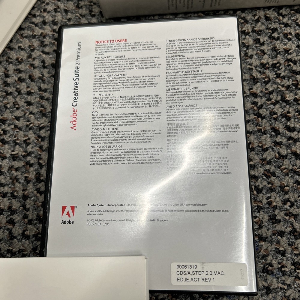 Adobe Creative Suite 2 CS2 Premium (Mac) - Full 6-Disc Set (with Serial Number)