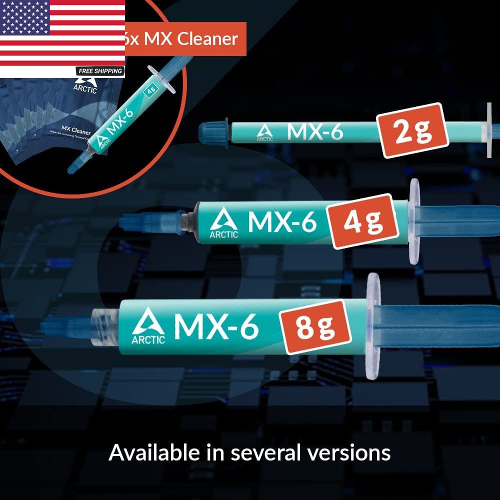 MX-6 (8 G) - Ultimate Performance Thermal Paste for CPU, Consoles, Graphics Card