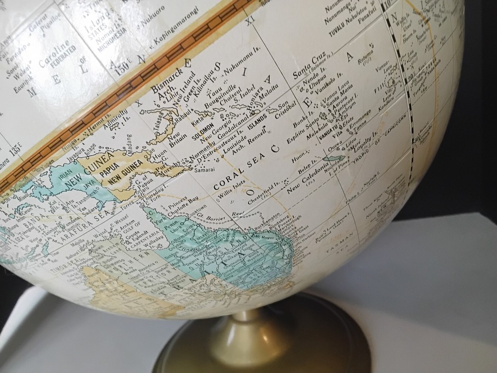 Crams Imperial World Globe. Learning Geography Excellent Condition