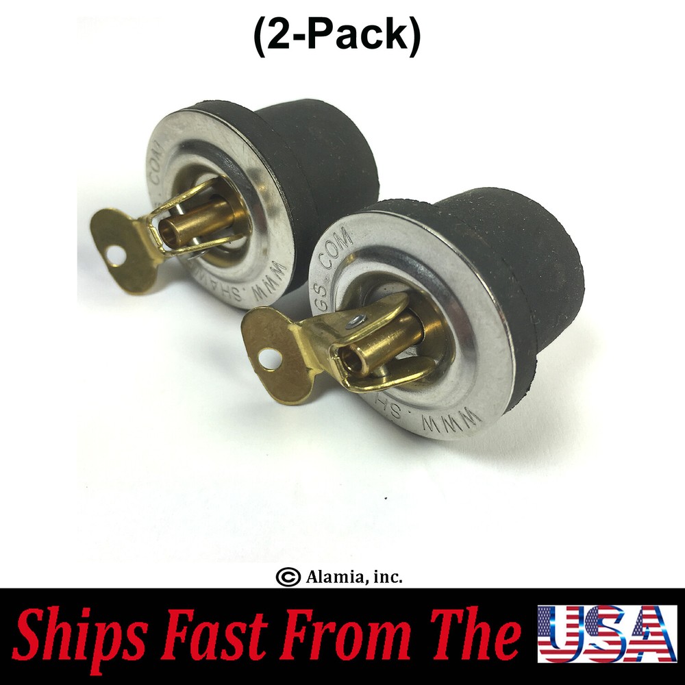 (2-Pack) Ryan Aerator Parts, # 821274 Water Drum Drain Plug