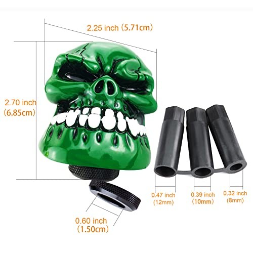 Skeleton Shifter Knobs Skull Gear Lever Handle Car Shift Head Fit Most Green
