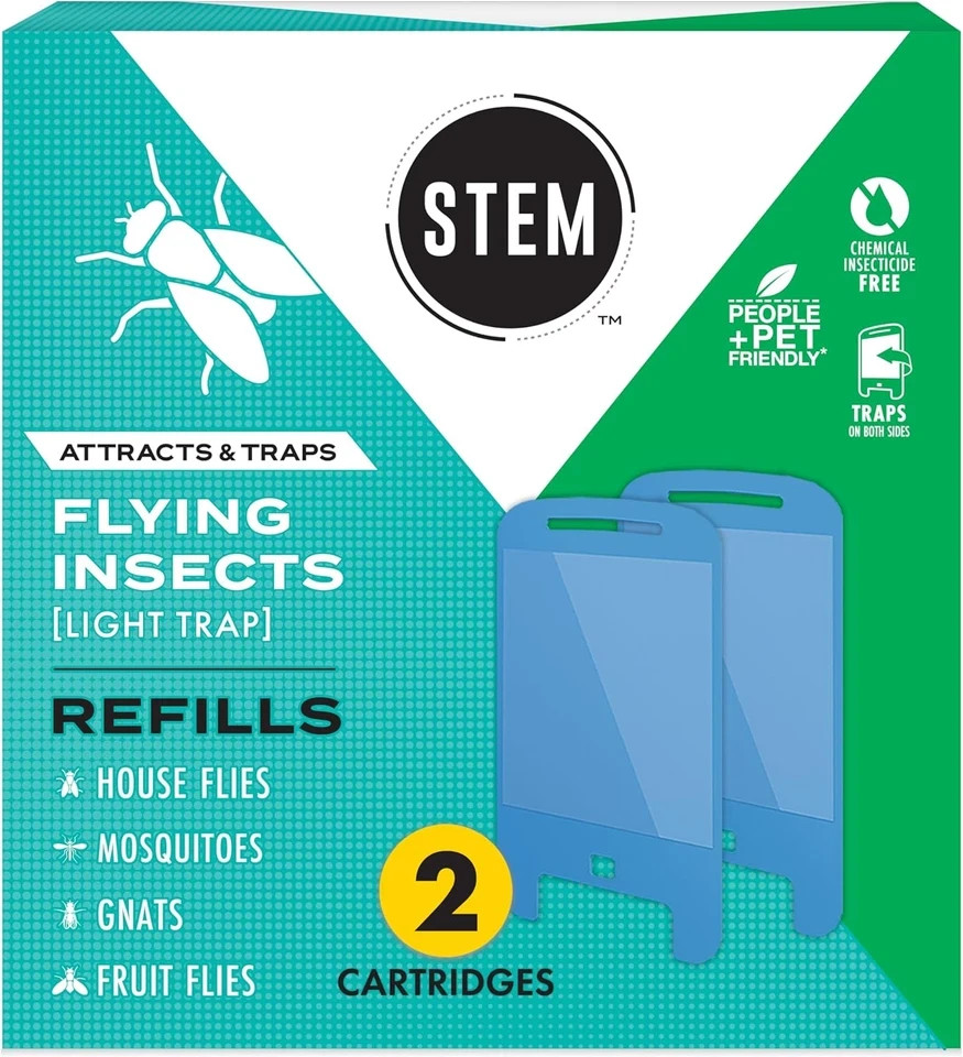 STEM Light Trap Refill Cartridges Indoor Fruit Fly Trap Effective Insect Control