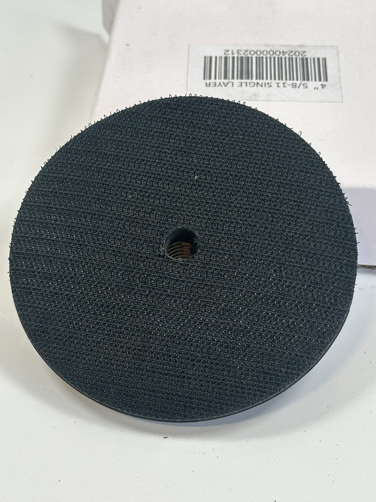 4" Rubber Backer Pad Hook & Loop 5/8"-11 Thread (LOT OF 3)