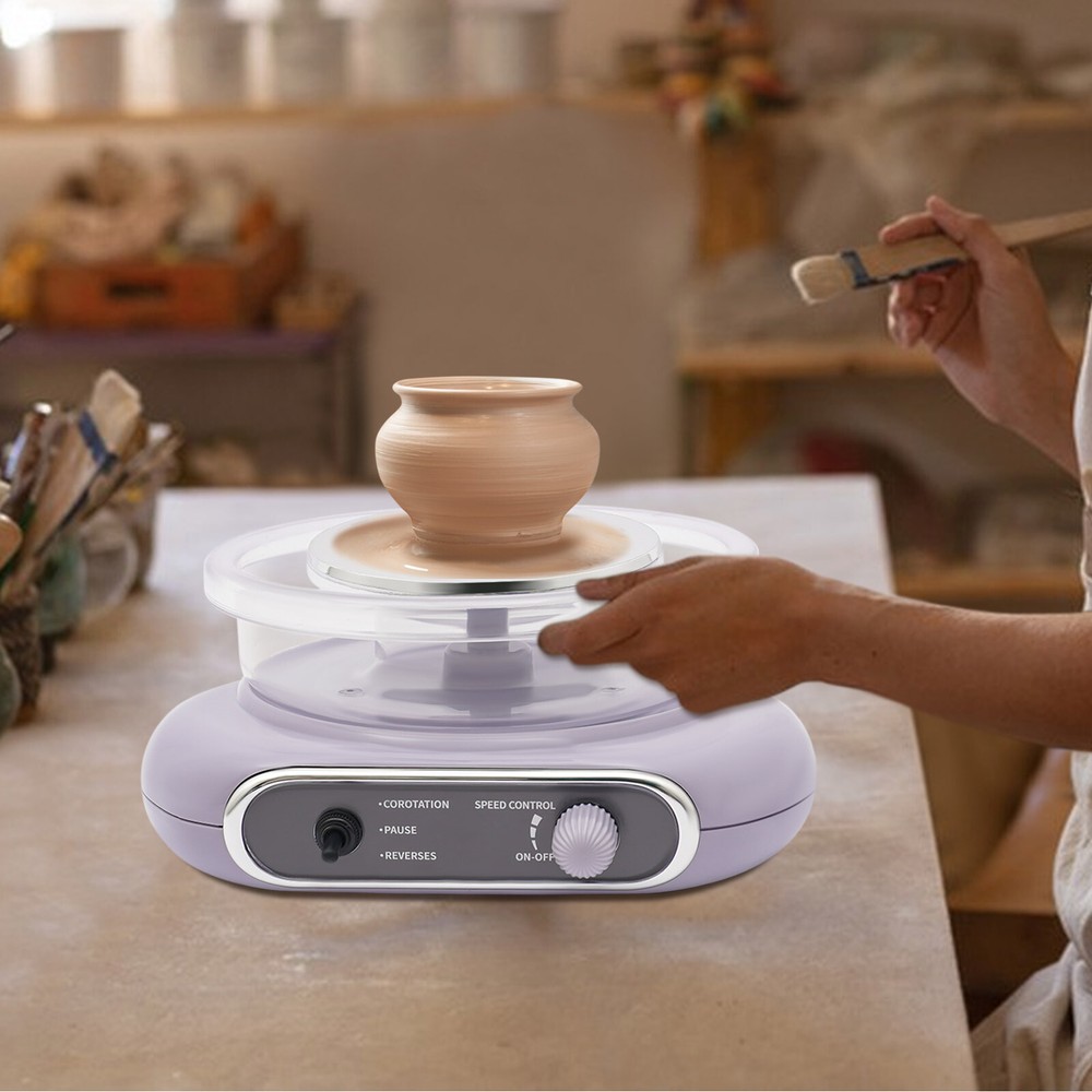 Adjustable Speed Pottery Wheel Machine for Mini Clay Crafting Fun