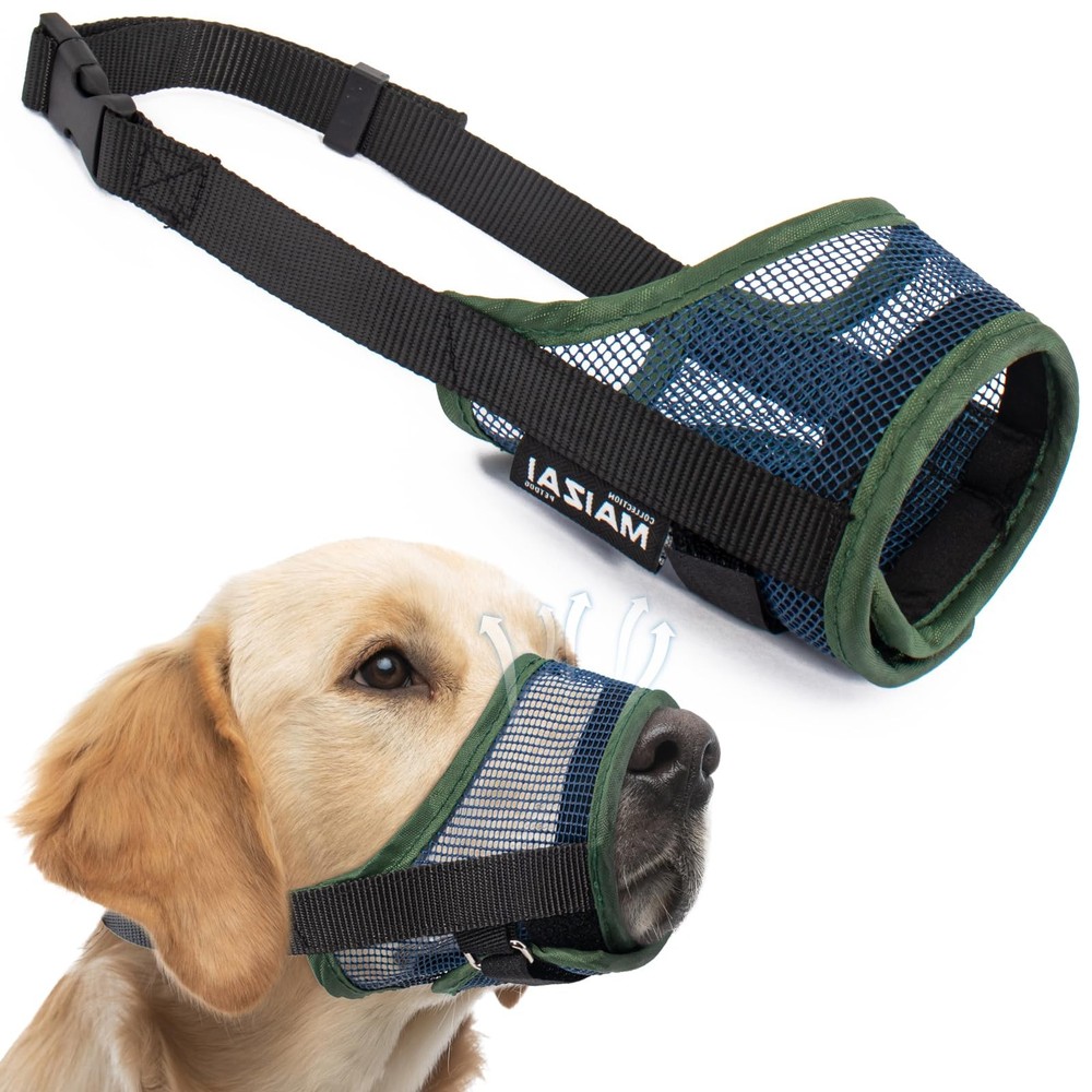 Dog Muzzle - Soft Mesh Mouth Guard for Small, Medium, Large Dogs - Breathable...