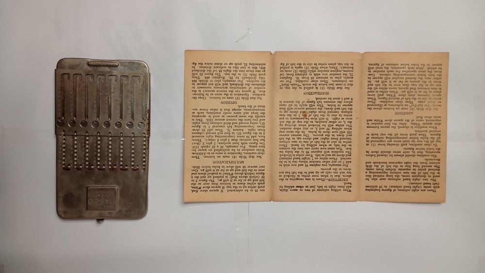 Tasco Arithmometer Early Hand Held Adding Machine, No Stylus.