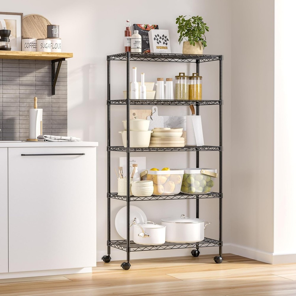 Solid Steel Wire Shelving Storage Unit Adjustable Shelves Organizer Rack