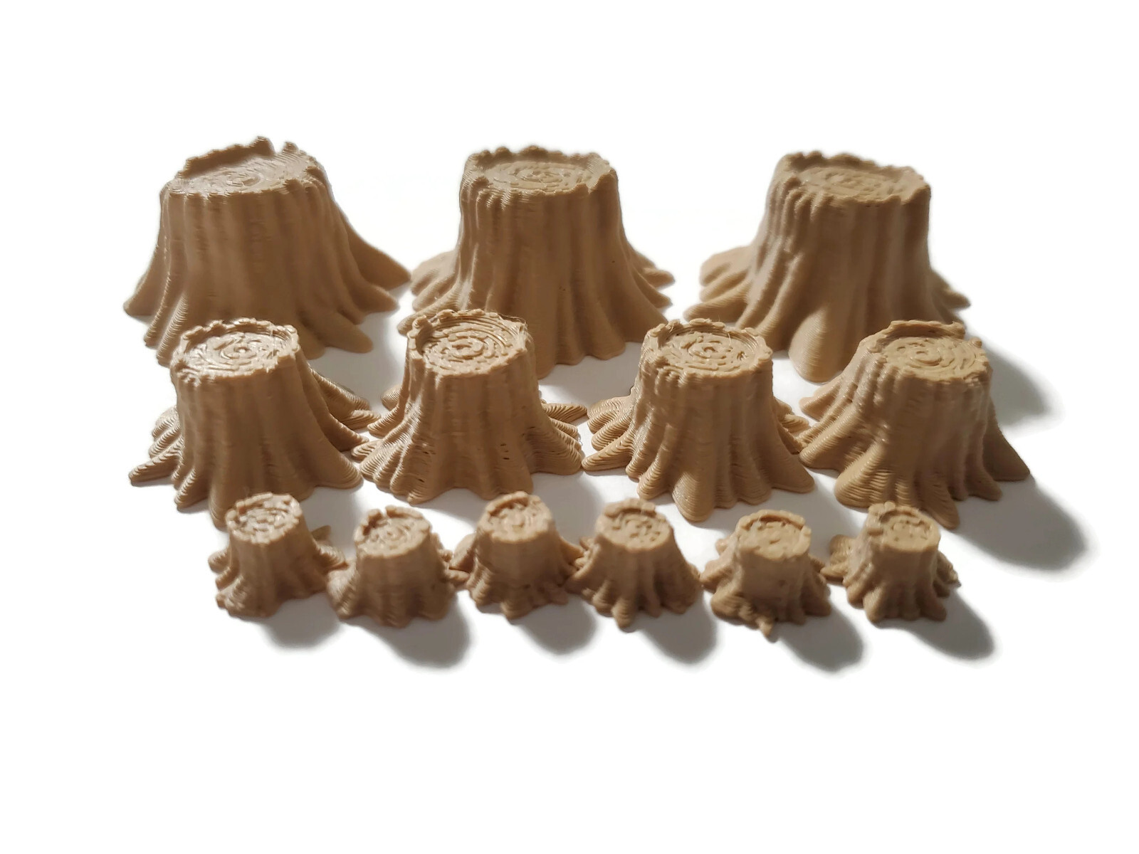 Miniature Tree Stumps 28mm (13pc) Set RPG Wargaming Terrain Scatter 28mm Scaled