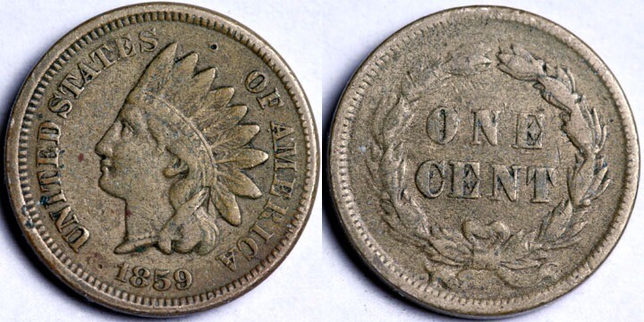 1859  Indian Cent