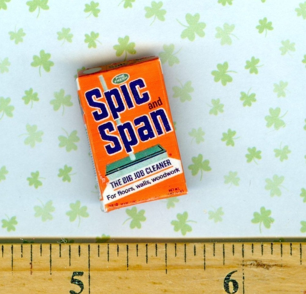 DOLLHOUSE miniature Spic n Span for floors BOX
