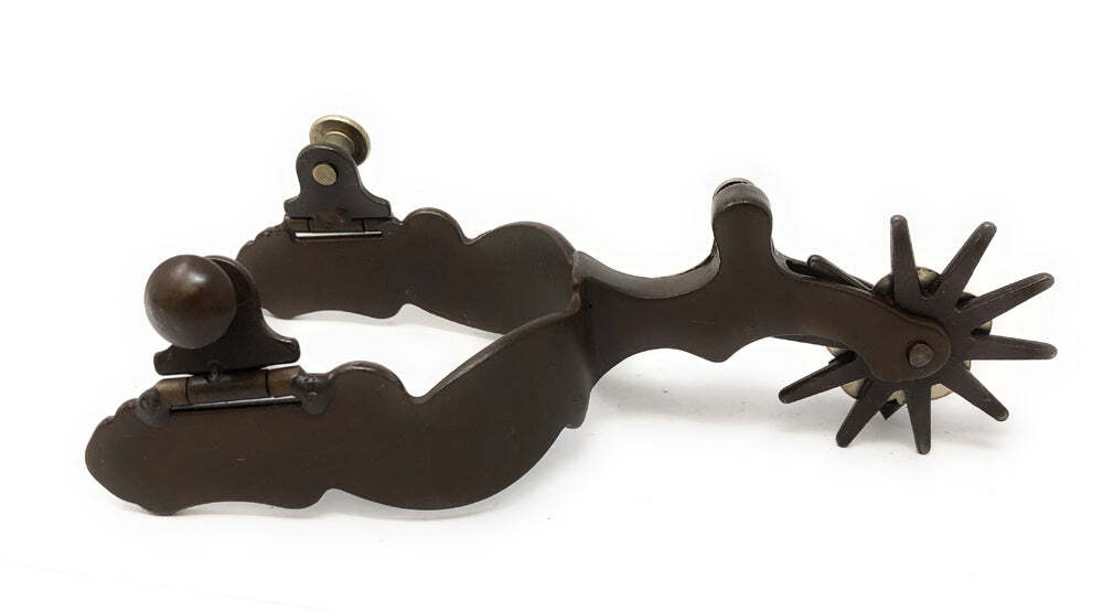 AJ Tack Antique Brown Stars Western Spurs - Mens