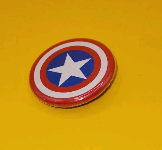 Marvel Comics Captain America Shield 1.25" Pinback Button Badge