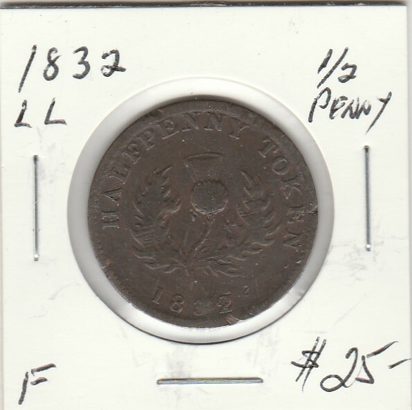 1832 Nova Scotia Half Penny NS-1D1