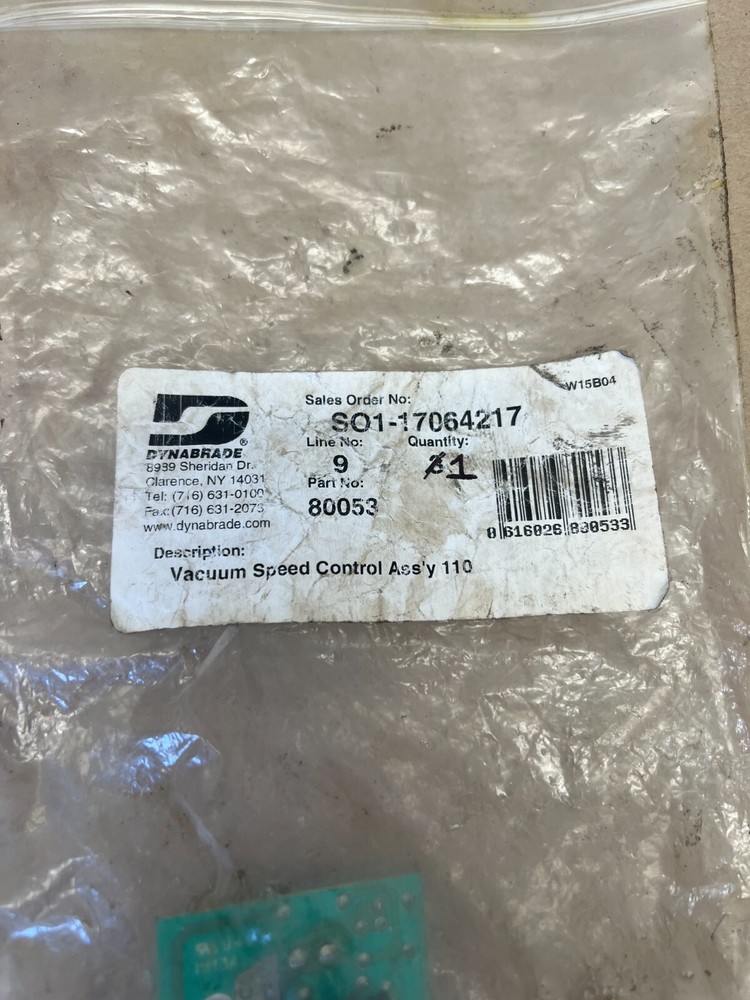 Dynabrade 80053 Vacuum Speed Control Assembly