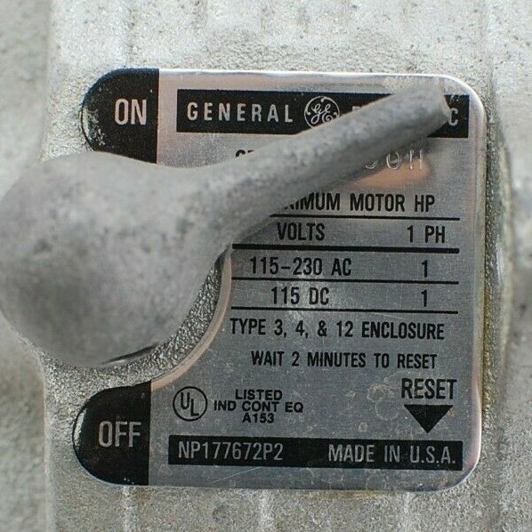 GE CR101Y400H Man Motor Starter