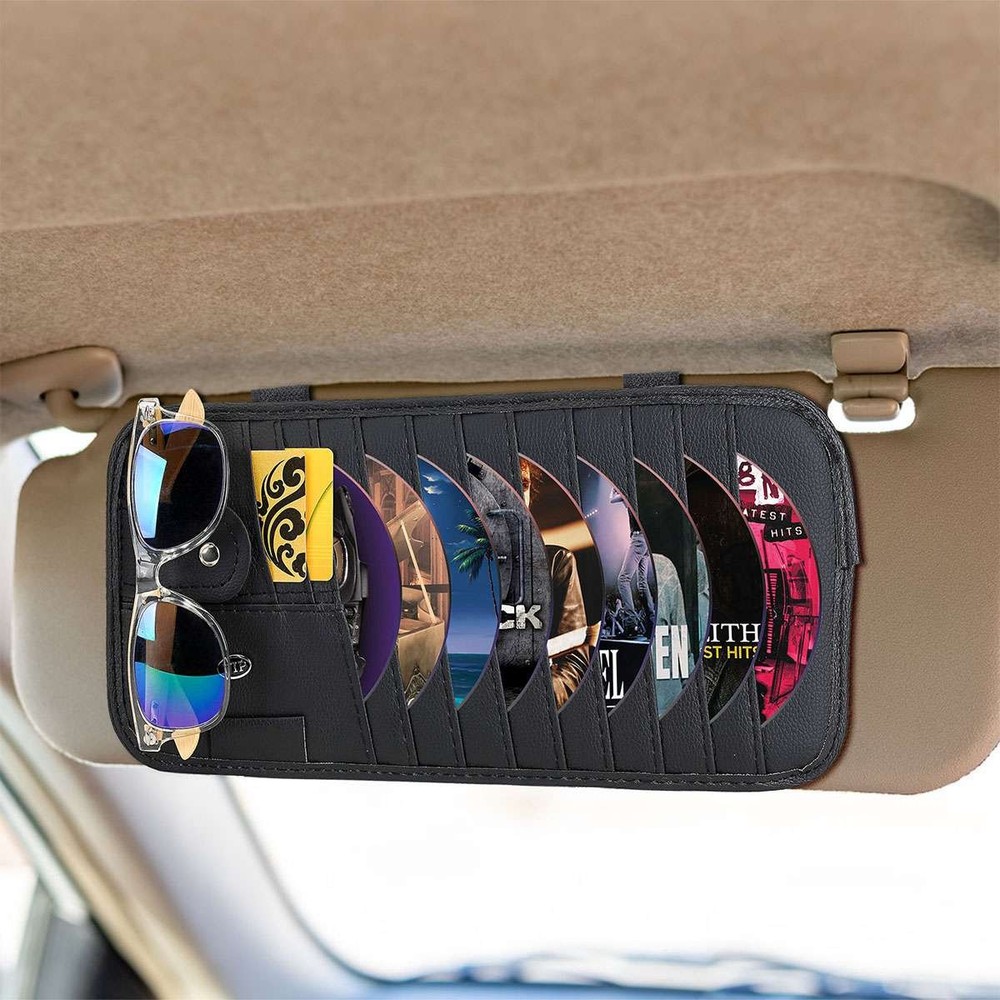 Sun Visor CD Case Holder for Car Multi-Function Visor Organizer for CD/DVD NEW