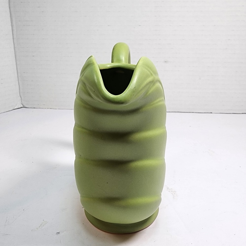 Green Leaf Pottery Pitcher/Creamer 5” (1980s) EUC
