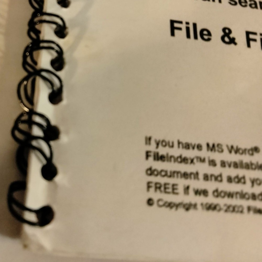 FileSolutions Home Small Office Filing System FileIndex Manuals