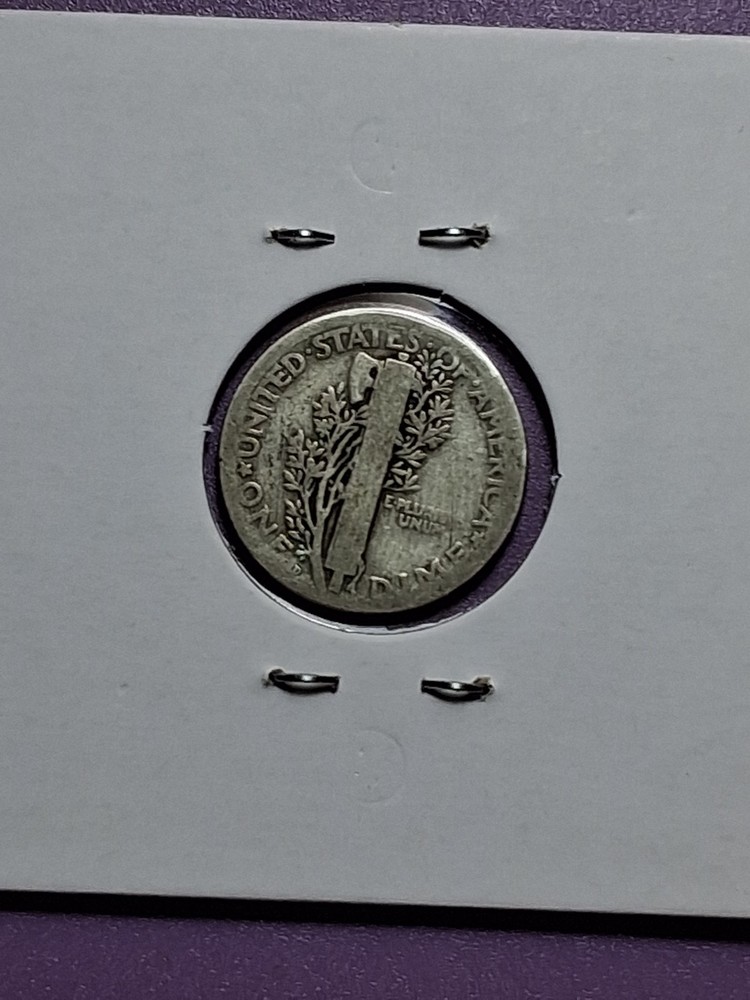 1921-D MERCURY DIME. GOOD CONDITION. KEY DATE.