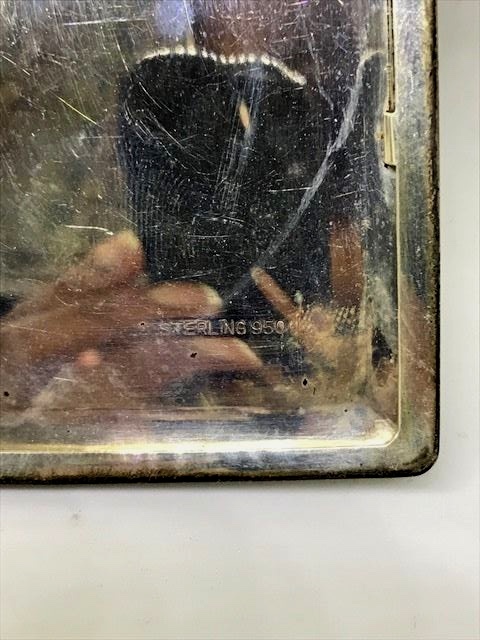 Antique Sterling Silver Vesta Case, .950 Fine Silver