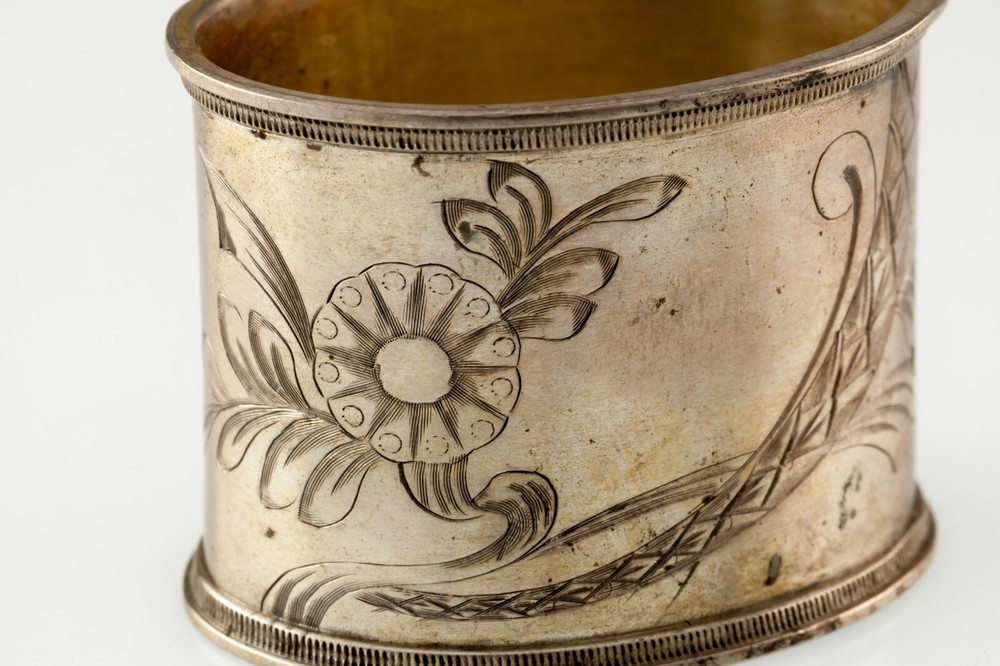 Russian Silver Napkin Ring Holder