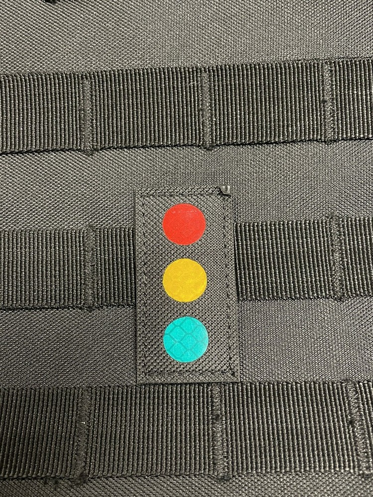 Reflective IR Stop Light Traffic Patch Hook & Loop Airsoft Morale Tactical