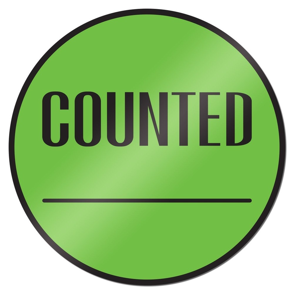 Write-On Counted Labels (300 Labels Per Roll, 1 Roll - 2 inch, Circle Dot, Gr...